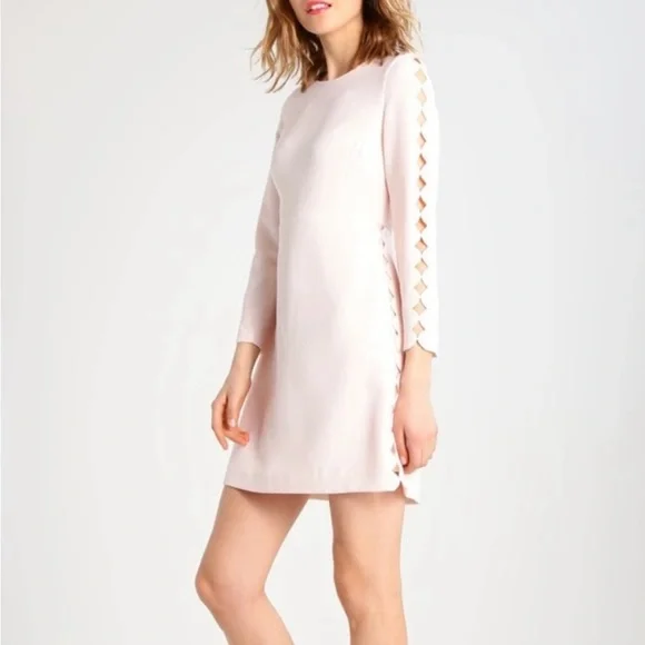 mini women's light pink strapless sexy dress for date night Sofie Pink Sequin Strapless Mini Dress - US 18